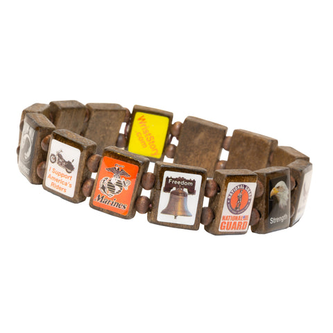 Sample - American Veteran (14 tile) Bracelet-Wrist Story Products-Wrist Story Products