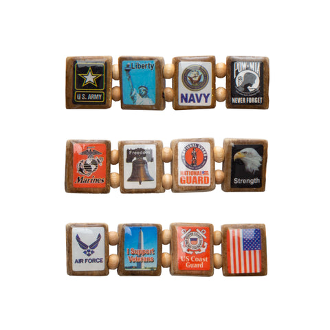 Sample - American Veteran (12 tile) Bracelet-Wrist Story Products-Wrist Story Products