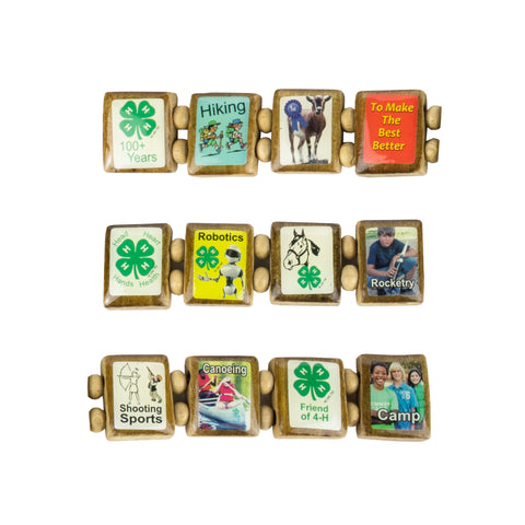 Sample - 4-H Club (12 tile) Bracelet-Wrist Story Products-Wrist Story Products