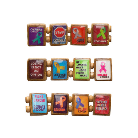 Cancer Awareness (12 tile) - Fundraising Bracelet-Wrist Story Products-100 Pack-Wrist Story Products