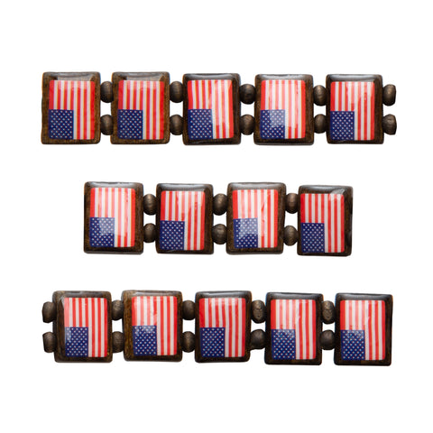 Sample - All American Flag (14 tile) Bracelet-Wrist Story Products-Wrist Story Products