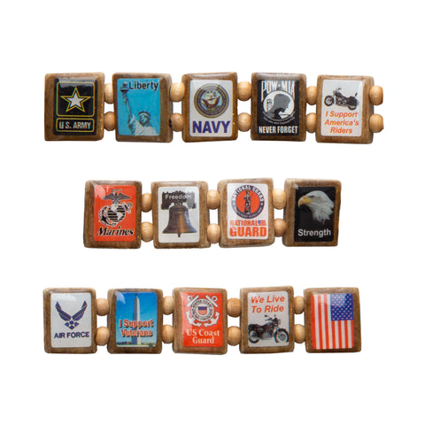 Sample - American Veteran (14 tile) Bracelet-Wrist Story Products-Wrist Story Products