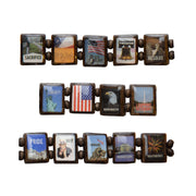 Sample - American Pride (14 tile) Bracelet-Wrist Story Products-Wrist Story Products